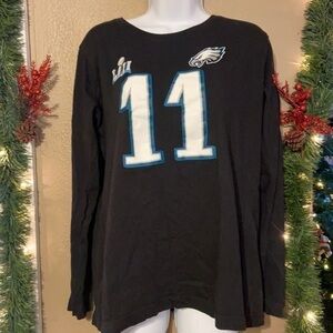 𝅺carson Wentz Eagles long sleeve super bowl shirt